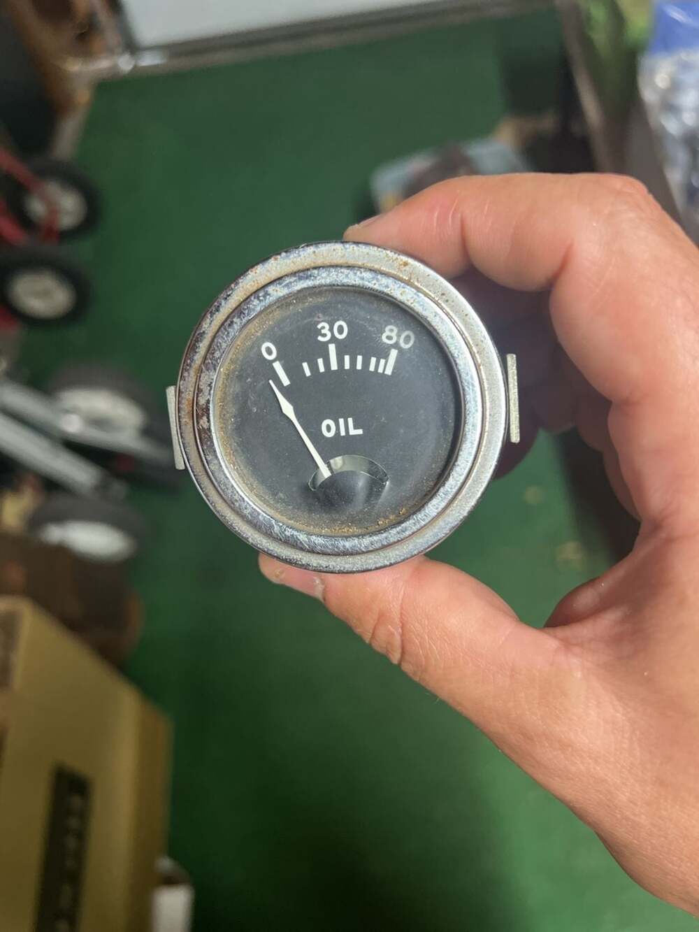 Vintage 0-80 PSI 2" Oil Pressure Gauge/Meter 100934, 9104873